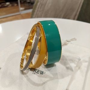 J Crew - Gold Rim Solid Bangles (3 colors)